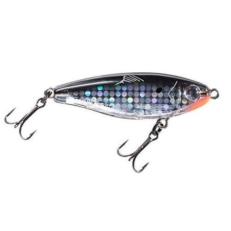 Mirrolure Heavy Dine 2 58, 716Oz, Black BackClear BellySilver Sparkle Dot C18MR-BKSSD